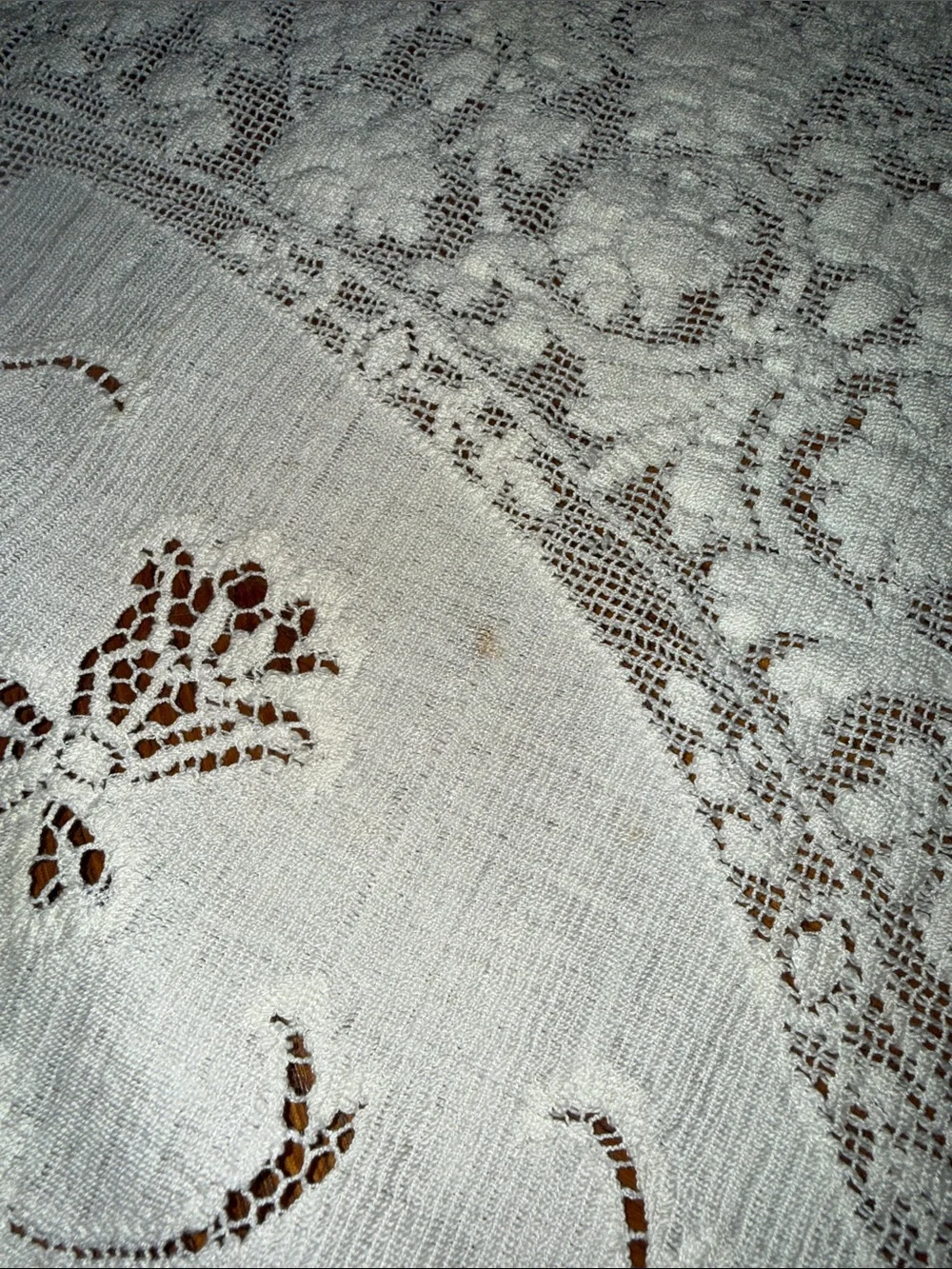 Vintage lace tablecloth